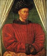 FOUQUET, Jean Portrait of Charles VII of France dg Spain oil painting artist